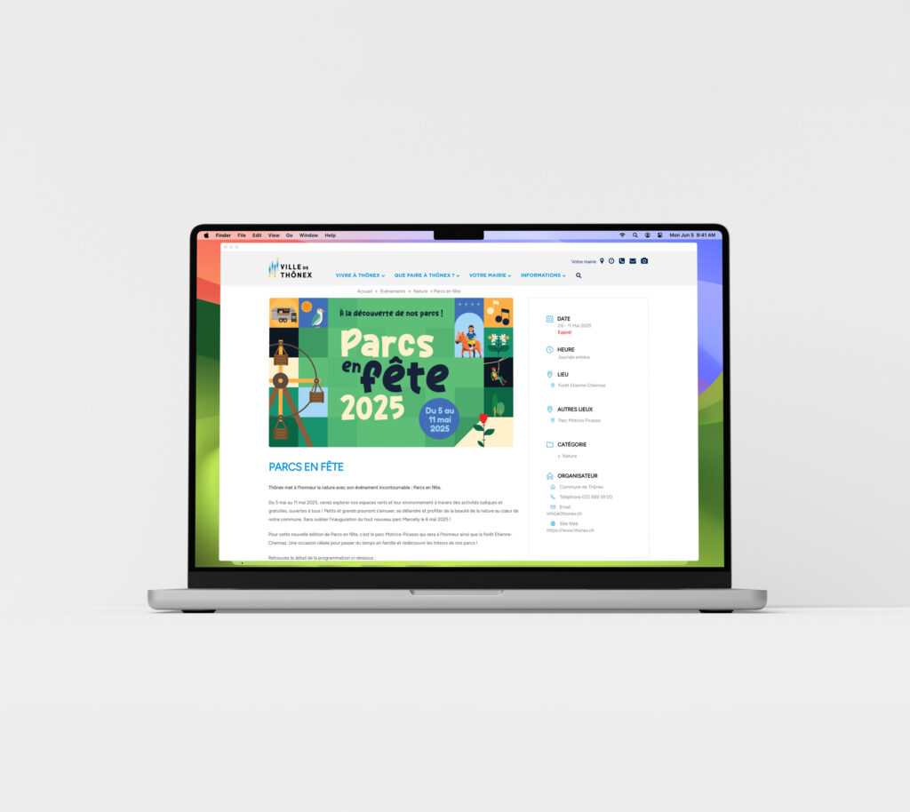 Parcs en fête 2025 - agenda thonex.ch